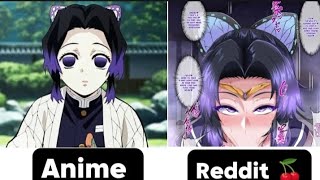 Demon slayer Anime Vs Reddit 🍒demonslayer kimetsunoyaiba [upl. by Adniled]