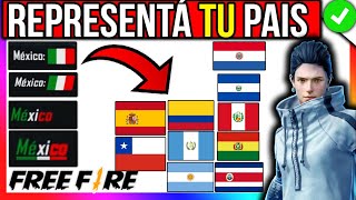 ✳️Cómo poner LA BANDERA de tu PAÍS en FREE FIRE ✨TODOS los PAISES✅DIFERENTES FORMAS en tu PERFIL [upl. by Leribag]