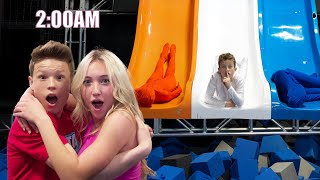 Famous YouTubers Boys vs Girls 24 hours in a Trampoline Park [upl. by Dene]