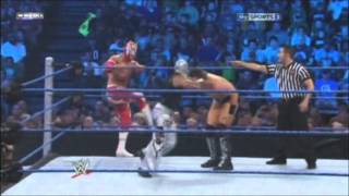 WWE SMACKDOWN  Sin Cara amp Rey Mysterio Vs The Miz amp Cody Rhodes [upl. by Mcginnis]