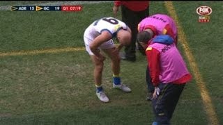 Ablett subbed after hurting his knee  AFL [upl. by Ortrude478]