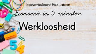 Economie in 5 minuten Werkloosheid EXAMENTRAINING [upl. by Meekah]