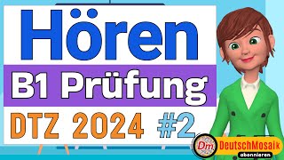 Hören B1 Prüfung  DTZ 2024  Teil 14 Mit Lösungen  gast [upl. by Noyr]