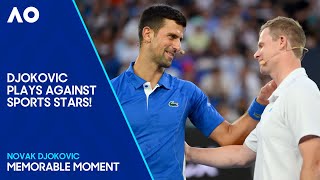 Novak Djokovic Plays Against Top Sports Stars  Australian Open 2024 [upl. by Sublett]