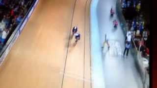 UCI World Track Cycling Championships Paris 220215 Mens Sprint QF Gregory Bauge v FPervis [upl. by Macdonell646]