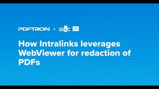 How Intralinks leverages PDFTrons WebViewer for redaction of PDFs and MS Office documents [upl. by Martell420]