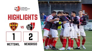 WETTSWIL BONSTETTENMENDRISIO 12 HIGHLIGHTS  Ritorno alla vittoria  05102024  Prima Lega [upl. by Iznik]