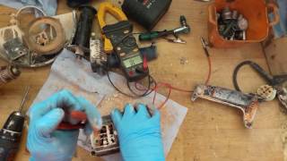 How to disassemble and find problem in Bosch GWS 21230 angle grinder [upl. by Packston]