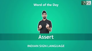 Assert Verb  Word of the Day [upl. by Roeser537]