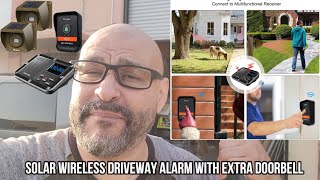 Solar Wireless Driveway Alarm with Extra Doorbell [upl. by Apicella]