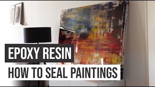 Seal Acrylic Paintings Works of Art and other pieces with Epoxy Resin  EPODEX [upl. by Jurgen]