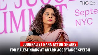 Journalist Rana Ayyub speaks for Palestinians at award acceptance speech [upl. by Lashond359]