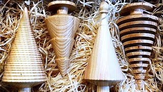 Tutorial how to make Wooden Christmas Tree Wood turning DIY part 2 [upl. by Reginald]