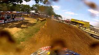 GoPro HD James Stewart Moto 1 Freestone 2012 Lucas Oil Pro Motocross Championship [upl. by Llebana235]