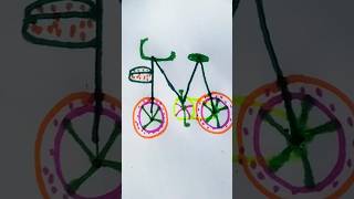 3D Easy cycle draw 🚲colourful 3D Easy cycle draw art drawing YouTube shortstrending [upl. by Weidar]