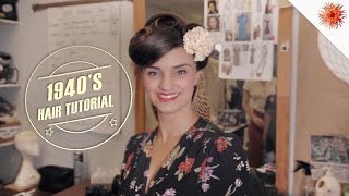 Victory Rolls 1940s Hairstyle Tutorial [upl. by Ford592]