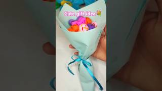 Cute gift idea 💐 bouquet flowers shorts diy flowers youtubeshorts papercraft [upl. by Cassaundra]