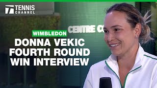 Donna Vekic on Three Rain Delays  2024 Wimbledon Fourth Round [upl. by Laverne]