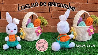 COELHO DE AMIGURUMI PÁSCOA CROCHÊ AMIGURUMI 62 PASSO A PASSO [upl. by Weinstein]