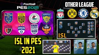 ISL in pes 2021  How to play isl in pes 2021  isl patch in pes 2021  Kerala blasters in pes 2021 [upl. by Otreblon]