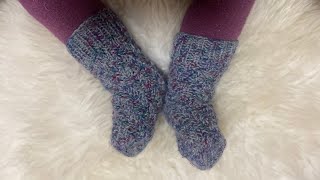 Spiralsocken stricken Anleitung Baby Kinder Socken [upl. by Atil]