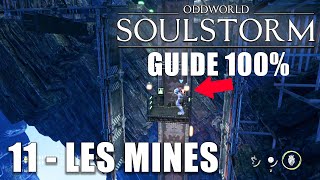 ODDWORLD SOULSTORM  100 GUIDE  Les mines​ Badges Gelée Zone Secrète Mudokons Casier [upl. by Arlina]