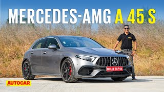 2021 MercedesAMG A 45 S  Top speed in the ultimate hot hatchback  First Look  Autocar India [upl. by Couhp255]