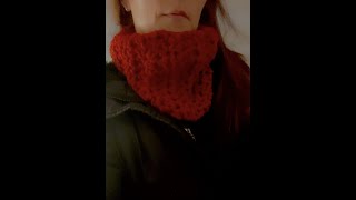 How to crochet a chunky neck warmer  cowl neck warmer tutorial [upl. by Garratt]