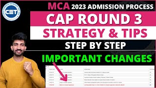 MCA Cap Round 3 Strategy and Tips  MCA Admission Process 2023 [upl. by Goodkin]