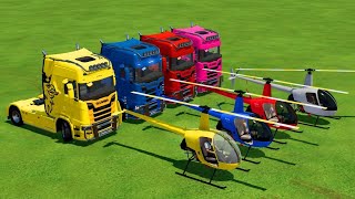 TRANSPORT Of COLOURS  AND LOAD Helicopter IN FARMING SIMULATOR 22 [upl. by Aleb]