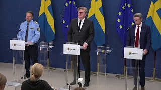 Pressbriefing om säkerhetsläget [upl. by Neeneg]