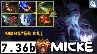 Vengeful Spirit Carry  Monster kill  miCKe  736b  Immortal Dota 2 Pro Plays [upl. by Haeel]