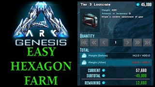 Easy hexagon farm in Ark Genesis [upl. by Lemrej]