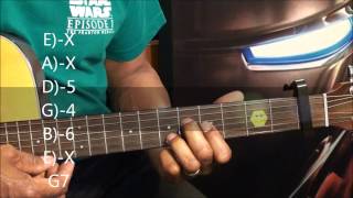 Guitar Chord Tutorial 209 Guardians Of The Galaxy  Hooked On A Feeling EricBlackmonGuitar [upl. by Amber]