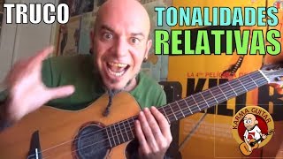 APRENDE todos los ACORDES RELATIVOS  TRUCO 2 x 1 en ESCALAS de GUITARRA y UKELELE [upl. by Ylehsa]