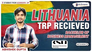 Study in Lithuania Visa Received Abhishek Gupta Visa Success Story For Lithuania studyabroad [upl. by Ennairek]