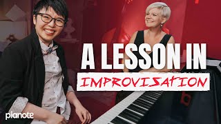 Teaching A Classical Pianist How To Improvise 🪄🎹✨ [upl. by Anihta]