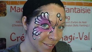 Maquillage de fantaisie  Le papillonThe Butterfly  Face Painting [upl. by Elia]