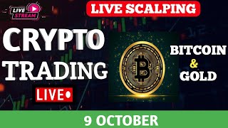 Live Crypto Trading  Bitcoin Live Trading  Scalping Strategy  09 OCT trading bitcoin crypto [upl. by Eimarej]