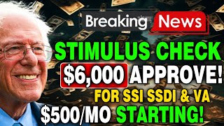 BREAKING NEWS  FINALLY 6000 ONE TIME STIMULUS CHECK HEADING TO BANKS FOR ALL SOCIAL SECURTY SENIOR [upl. by Hiasi125]