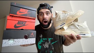 Air Jordan 4 OffWhite Sail Real vs Fake review black light test [upl. by Beau926]