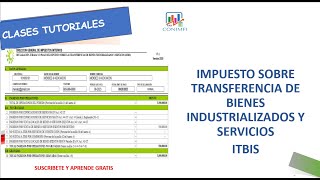 COMO HACER LA DECLARACION DEL ITBIS CURSO TOTURIAL [upl. by Ennaitak]