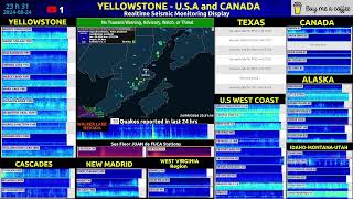 YELLOWSTONEHAWAIIUSACANADA Realtime seismic monitoring [upl. by Bourn]