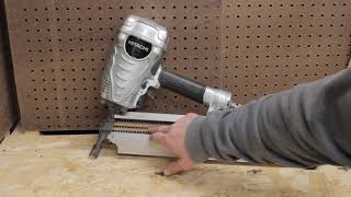 Hitachi NR90AES1 Framing Nailer 2 inch to 3 12 collated nails [upl. by Eenttirb491]