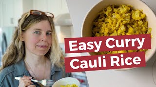 Easiest Curry Cauliflower Rice nutritionistapproved [upl. by Oneil]