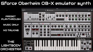 GForce Oberheim OBX VST synthesizer preset playthrough  Music Only No Talking [upl. by Sanez]