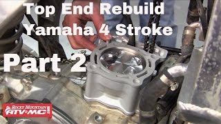 Motorcycle Top End Rebuild on Yamaha Four Stroke Part 2 of 2 [upl. by Mellisent]