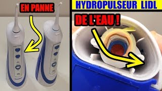 LIDL HYDROPULSEUR NEVADENT EN PANNE  eau à lintérieur Water Jet Flosser Munddusche [upl. by Simmons]