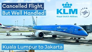 KLM Kuala Lumpur to Jakarta Boeing 787 Premium Economy Comfort [upl. by Schmeltzer]