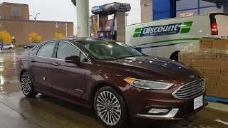 2018 Ford Fusion Hybrid  Fuel Economy MPG Review  FillUp Costs [upl. by Peacock369]